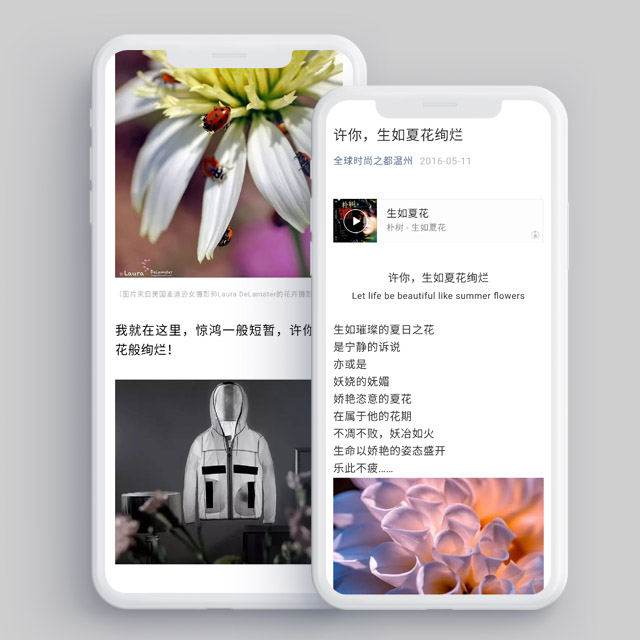 許你，生如夏花絢爛-服裝公眾號(hào)軟文